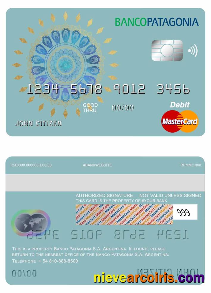 Argentina Banco Patagonia S.A. bank mastercard debit card